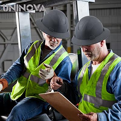 UNINOVA Full Brim Hard Hat Vented Construction Safety Helmet OSHA