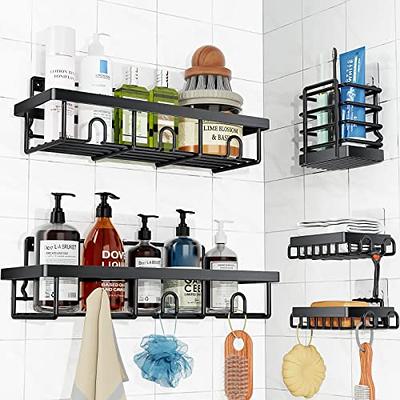 Shower Caddy Bathroom Shelf, No Drilling Traceless Adhesive Bathroom S –  TreeLen