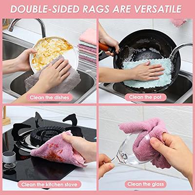 kimteny Cleaning Cloths Kitchen Towels Microfiber Washcloths Lint