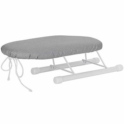 Mini Tabletop Ironing Board with Folding Legs Cotton Cover for Sleeve Home Travel Cuffs Collars Handling Table(Peony)