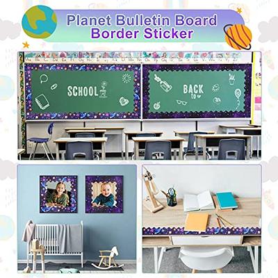 Scalloped Blue Bulletin Board Borders for Teachers Supplies, Classroom Cork  Board Decorations (2 In x 50 Ft, 2 Rolls)