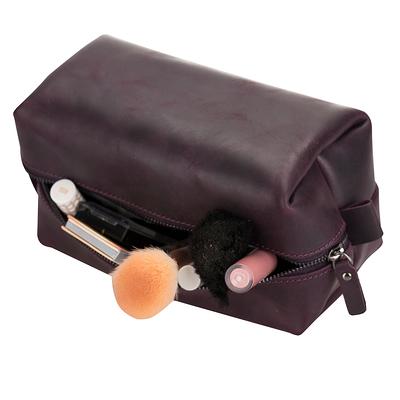 Leather Makeup Bag Bridesmaid Gift Makeup Organizer 