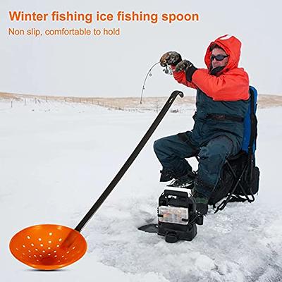 1pc Premium Ice Fishing Rod With Comfortable Wooden Handle And Shrimp Pole