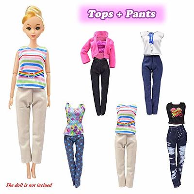  10 Set Doll Clothes for 11.5 Inch Girl Doll Include 4 Fashion  Dresses 1 Sport Wear 4 Tops and 4 Short Outfits 1 Casual Wear for 11.5 Inch  Doll Clothes Set (NO Doll) : Toys & Games