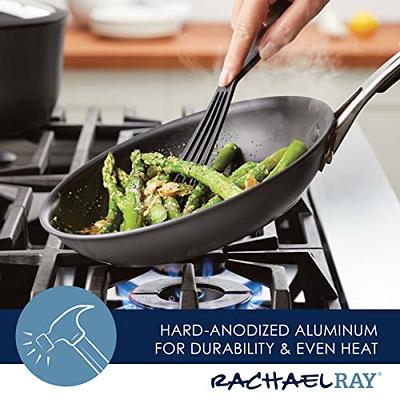 Rachael Ray Cook + Create Hard Anodized Nonstick Frying Pan with Helper Handle - Black - 14 in