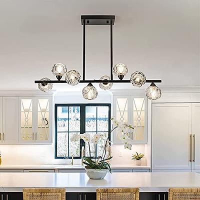 LED Chandeliers, Small Globe Crystal Brass Chandelier Antique Sphere Copper  Hanging Lights 1 Light Bronze Kitchen Dining Room Chandeliers,LED Modern