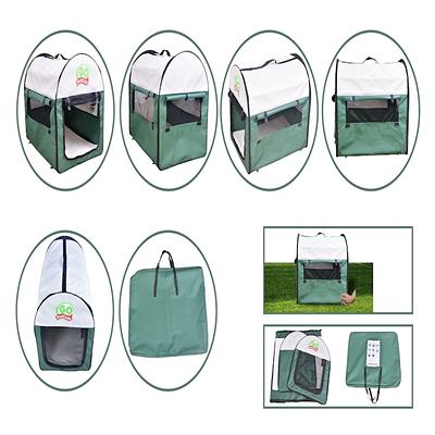 Midwest Green Canine Camper Soft Tent Dog Crate, 36.23 L X 24.61