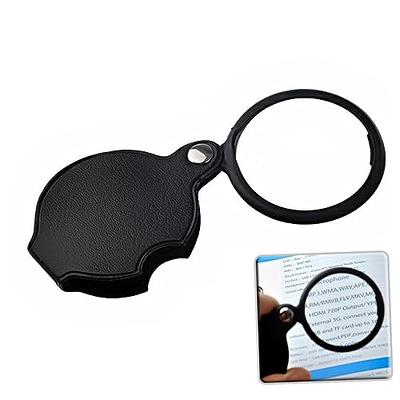 30X Illuminated Loupe Magnifier, Adjustable Focal Length Coin Magnifier  with Light Double Optical Lens, Jewelers Magnifying Glass for Coins Textile