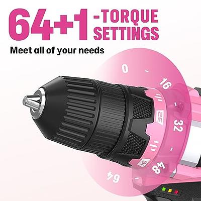 Pink Power PP121LI 12V Cordless Drill & Driver Tool Kit for Women- Case, Lithium