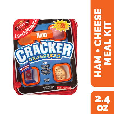 Lunchables Turkey and Cheddar Cracker Stackers 3.2 oz. Tray - 16/Case