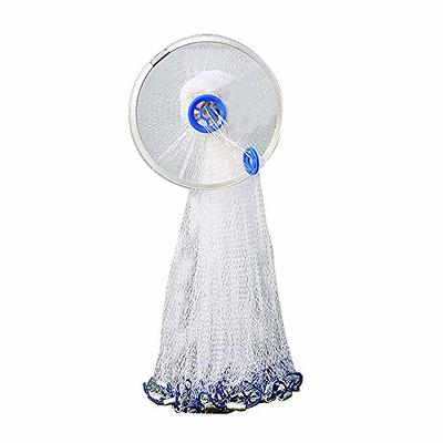 PLUSINNO Easy Throw Cast Net with Aluminum Frisbee, 5ft Radius