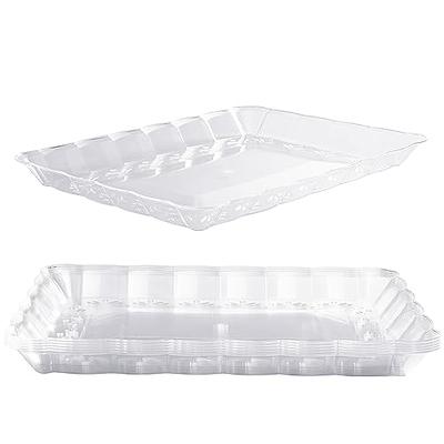 Clear Plastic Hinged Food Container 9 x 9 x 2.4 Inch Clear Take out Co