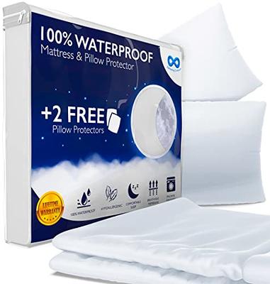  MUXHOMO Queen Mattress Protector, 100% Waterproof Mattress  Cover Queen Size Bed, Cooling and Breathable Bamboo Mattress Pad Cover,  Deep Pocket 8-21 : Electronics