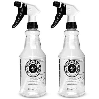 Plastic Spray Bottles Heavy Duty No Leak Empty Refillable Spray Bottle Mist Stream for Cleaning Solutions, Plant, Hair, Bleach, Vinegar, Alcohol Safe