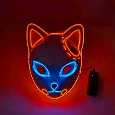 2Pcs Therian Mask Fox Cat Therian Mask for Adults White Blank Fox Mask Hand  Painted Animal Face Mask Halloween Mask DIY Mask Animal Party Cosplay