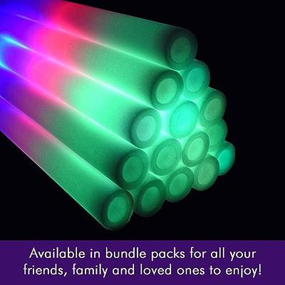 50 Pcs/Pack 16 LED Foam Glow Sticks, 3 Modes Flashing Multicolor Light up  Baton