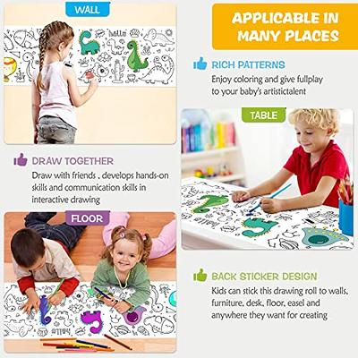 Children Coloring Paper Graffiti Scroll Animal Theme Coloring Painting  Paper Christmas Set Roll Paper Painting Coloring Pages