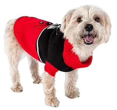 HQREA Dog Hoodie Luxury Dog Clothes Winter Dog Jacket Classic Designer  Small Dog Coats Warm Pet Dog Coat Zipper Design Easy On/Off French Bulldog