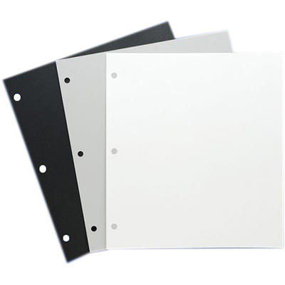 Archival Methods 10x11 Archival 3-Hole Mounting Pages, Gray