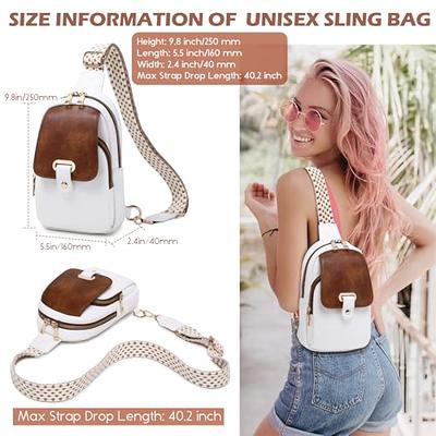 Eslcorri Crossbody Bags for Women - Fashion Sling Purse Shoulder Bag Fanny  Pack Leather Causal Chest Bum Bag Cross Body Purse