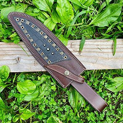  MiOYOOW Pocket Knife Sheath, 4'' Leather Knife Pouch