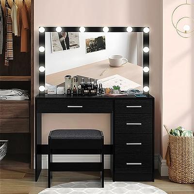 Makeup Vanity Desk with Lights, 3 Lighting Colors, White Vanity Set Makeup  Table with 3 Drawers, 2 Cabinets and Multiple Shelves, Large Vanity  45.2in(L) - Yahoo Shopping