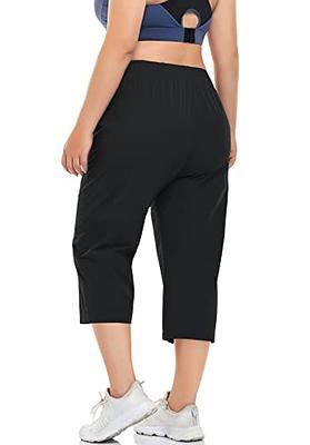 ZERDOCEAN Women's Plus Size Capri Pants Joggers Lightweight Quick Dry  Outdoor Active Capris Zipper Pockets Black 3X - Yahoo Shopping