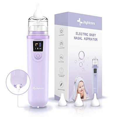 Nasal Aspirator, bubbacare USB Charging Nose Cleaner with 4 Suction Levels,  Ear Wax Remover with 4 Reusable Snot Sucker Nozzles for Infants & Toddlers