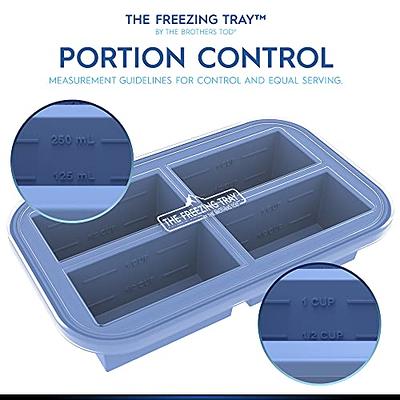 Walfos 1-Cup Silicone Freezer Molds with Lid, 4 Packs Soup Freezer Ice Cube  Tray For Food, Silicone Food Freezing Container For Storing and Freezing