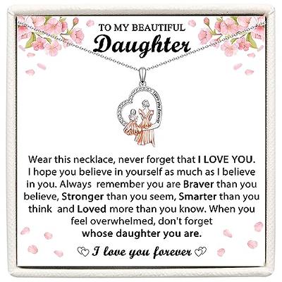 to My Beautiful Daughter. Never Forget That I Love youDaughter Gift Graduation, Christmas Gift, Daughter Necklace, Graduation Gift, Birthday Gift