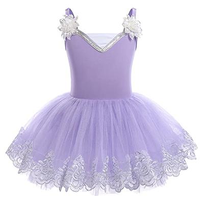 Buy MOLLDAN Girls Dance Ballet Leotard with Lace Long Sleeves Kids Turtle  Neck Dancewear,Hollow Back(QT6029-06-L) at