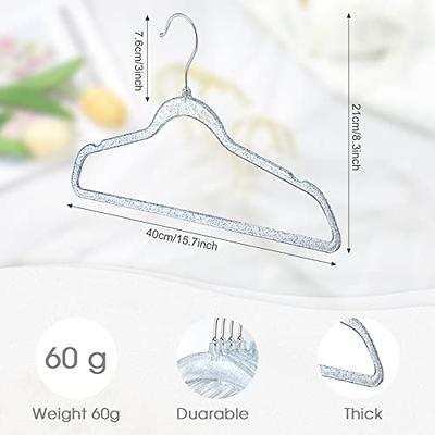 50 Quality Clear Acrylic Clothing Hangers - Stylish Clothes Hanger with  Silver Hook, Coat Hanger for Dress, Suit - Closet Organizer Adult Hangers -  Heavy Duty and Space Saving Hanger (Silver Hook, 50) 