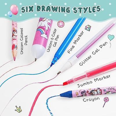 Unicorn Gifts for 5 6 7 8 Year Old Girls, Fruit Scented Markers Set,  Unicorn