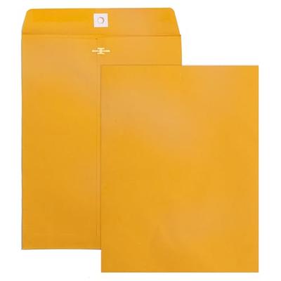 Universal Kraft Clasp Envelope, #10 1/2, Square Flap, Clasp/Gummed Closure, 9 x 12, Brown Kraft, 100/Box