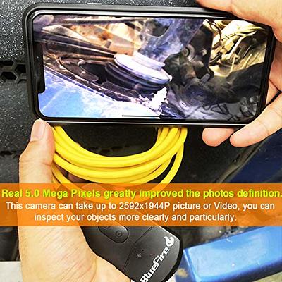 Wireless WiFi Endoscope, Near Focus 1200P HD Endoscope, IP68 Waterproof,  with 8 Adjustable Leds and 5M Semi-Rigid Cable, Suitable for iOS, Android