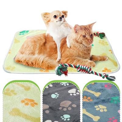 Marquess Non-Slip Dog pet Blanket Sofa Pet Mattress, pet Blanket Cute paw  Print, Washable and Easy to Clean, for Dogs/Cats, Includes a Teething  Stick(Black,Blue,Yellow) - Yahoo Shopping