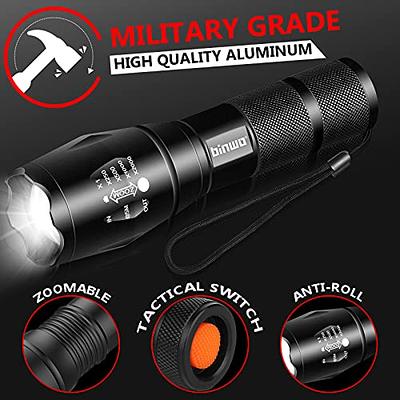 2 Pack Tactical Flashlights Torch, Military Grade 5 Modes 3000