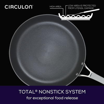 Circulon 3 qt Radiance Hard-Anodized Nonstick Straining Saucepan, Gray