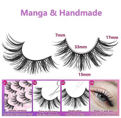 Manga Lashes Natural Look False Eyelashes Manhua Anime Cosplay