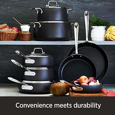  All-Clad HA1 Hard Anodized Nonstick Cookware Set 8 Piece  Induction Oven Broiler Safe 500F, Lid Safe 350F Pots and Pans Black: Home &  Kitchen