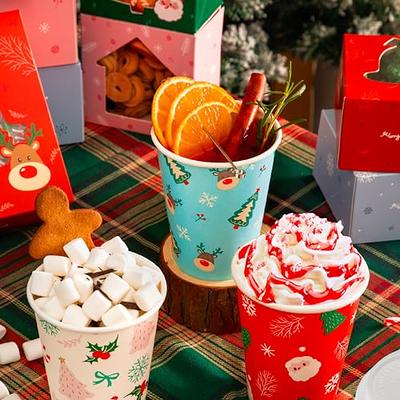 36pcs 12oz Christmas Disposable Plastic Coffee Cups