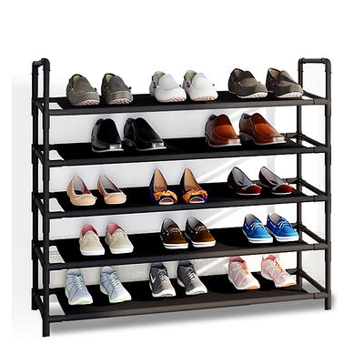 Mainstays 10 Shelf Organizer Shoe Rack with Cover, White