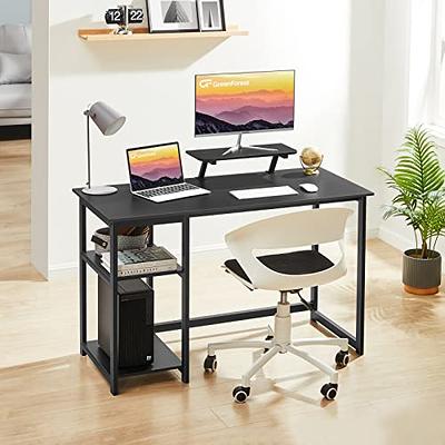 GreenForest Computer Desk with Monitor Stand,39 inch Small Desk with  Reversible Storage Shelve,Home Office Work Desk for Small Spaces,Easy