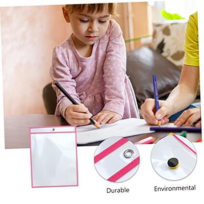 6Pcs Folders For Binderss Clear Reusable Sleeves Dry Erase Sheets