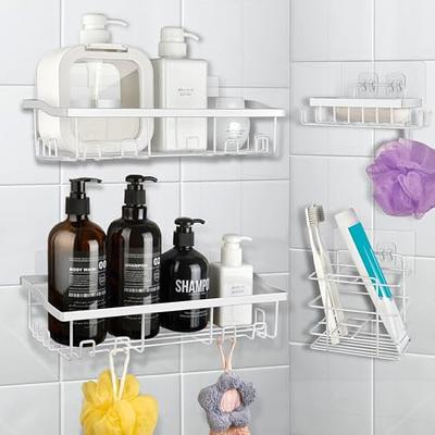 Shower Caddy Shelf Organizer Rack(2Pack), Self Adhesive Black Bathroom  Shelves Basket - Yahoo Shopping