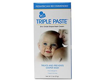 Triple Paste Diaper Rash Cream, Hypoallergenic Medicated Skin Ointment 2  oz. +