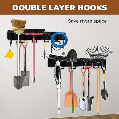 Mop and Broom Holder Wall Mounted,Garden Tool Organizer,Broom Organizer Wall Mount,Garage Tool Organizer for Wall Mop Home Must Haves Home