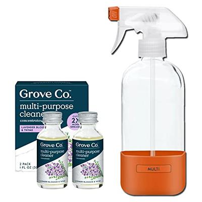 Grove Co. Multi-Purpose Cleaner, Refill Concentrate (2 x 1 Oz) + Glass Spray  Bottle (16 Oz), Plant-based Household Cleaning Supplies Bundle, No Plastic  Waste, Natural Lavender Blossom & Thyme Scent - Yahoo Shopping