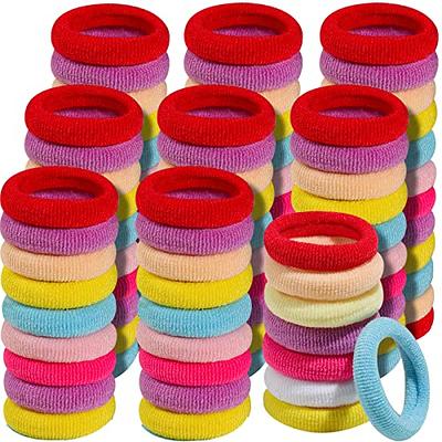 100Pcs Elastic Hair Ties Tiny Rubber Bands Colored Ponytail Holder for Baby  Girl