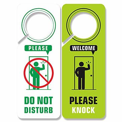  Do Not Disturb Door Hanger Black Plastic with White